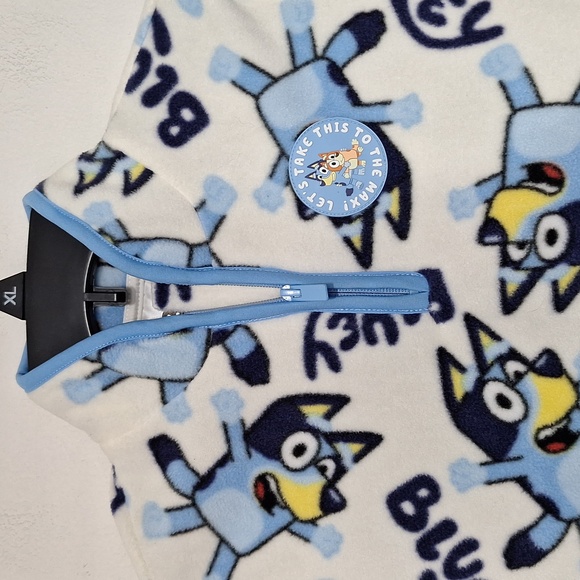 Bluey Kids Fleece Quarter Zip Jacket - Picture 2 of 9